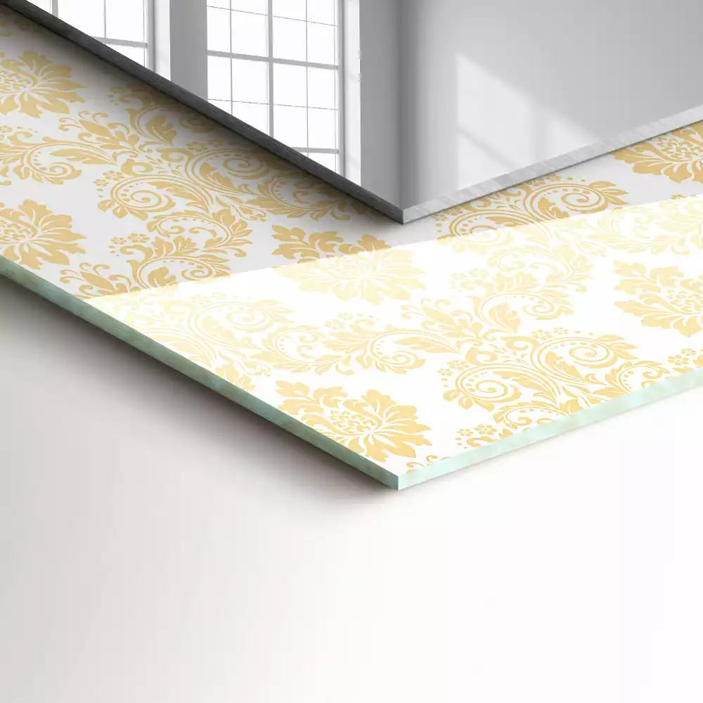 Oglindă imprimată Ornamente galbene