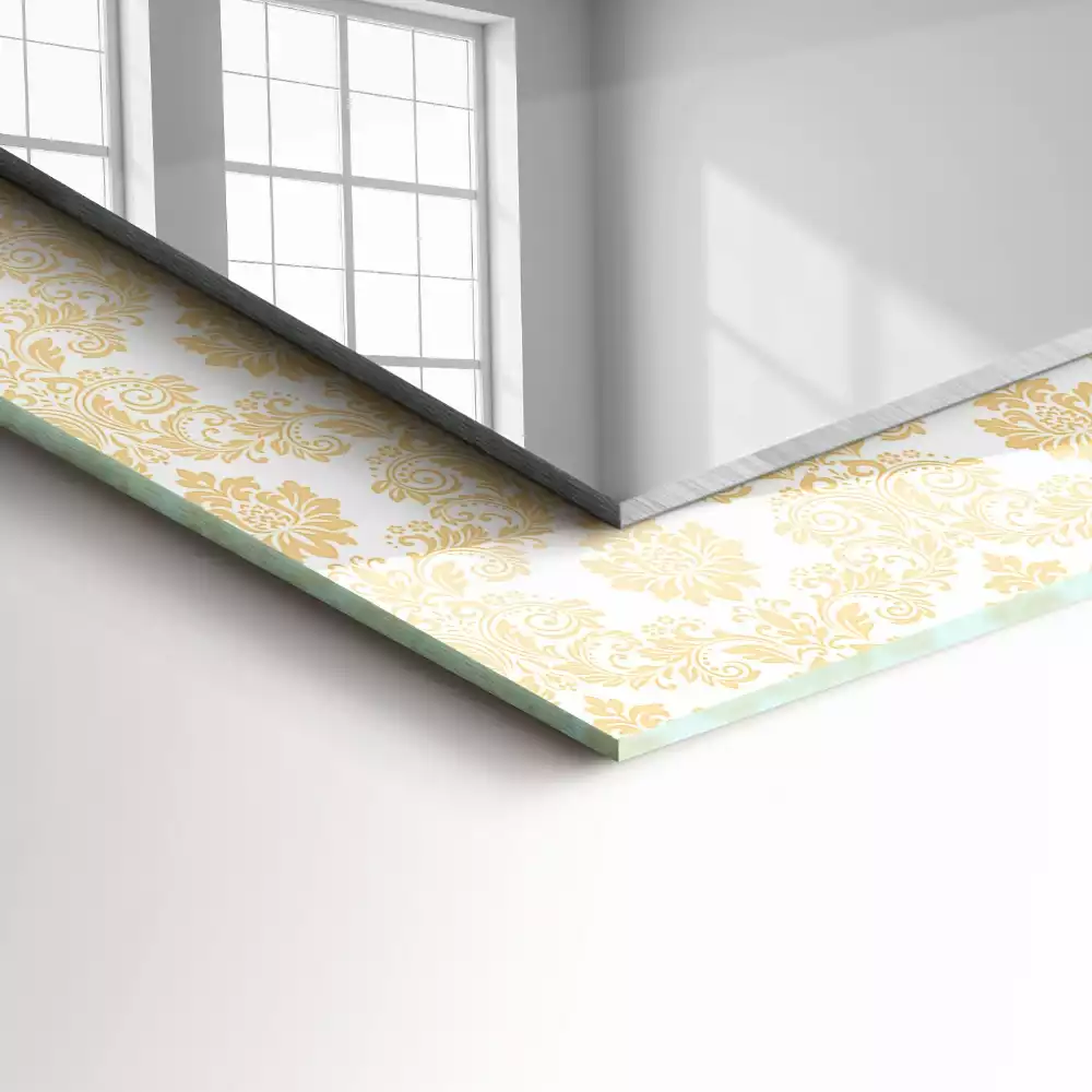 Oglindă imprimată Ornamente galbene