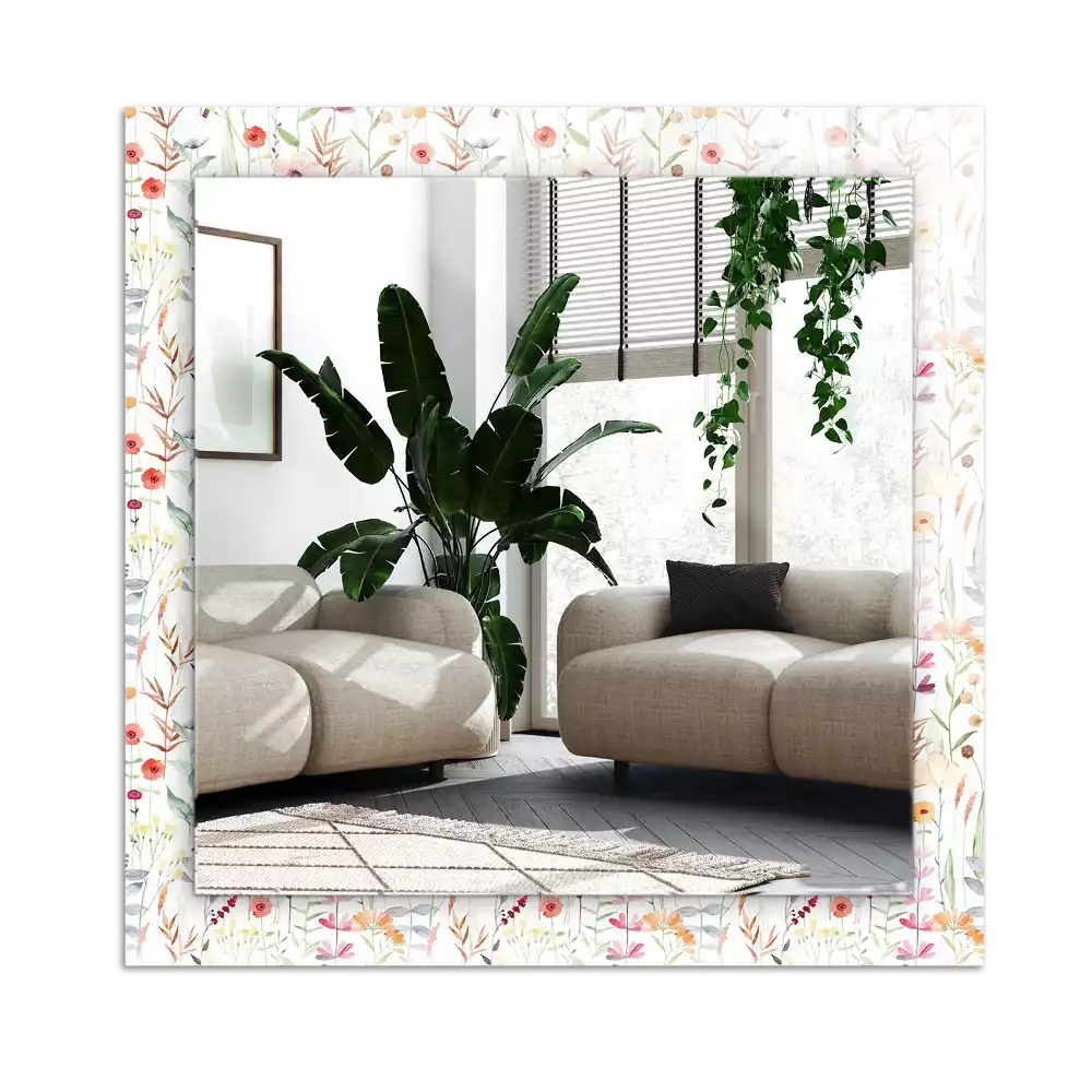 Decorațiuni de perete cu oglinzi Model floral acuarelă