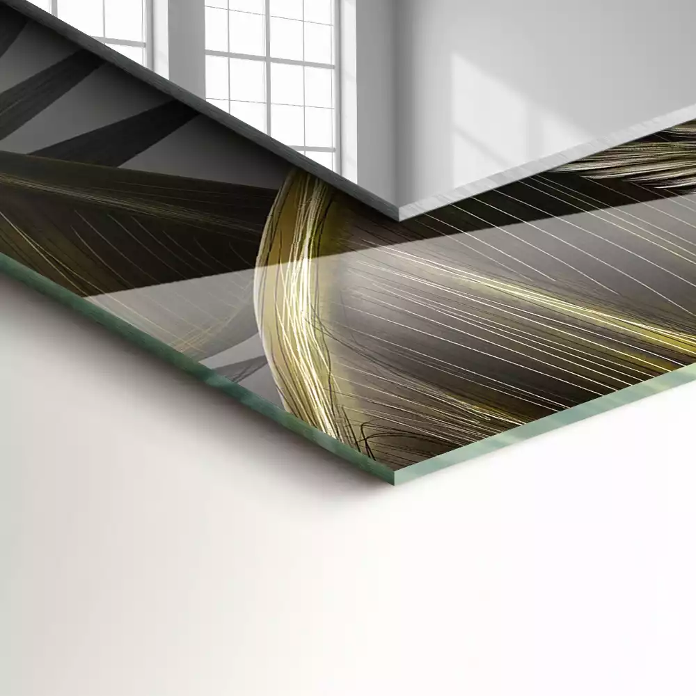 Decorațiuni perete cu oglindă Flori și colibri