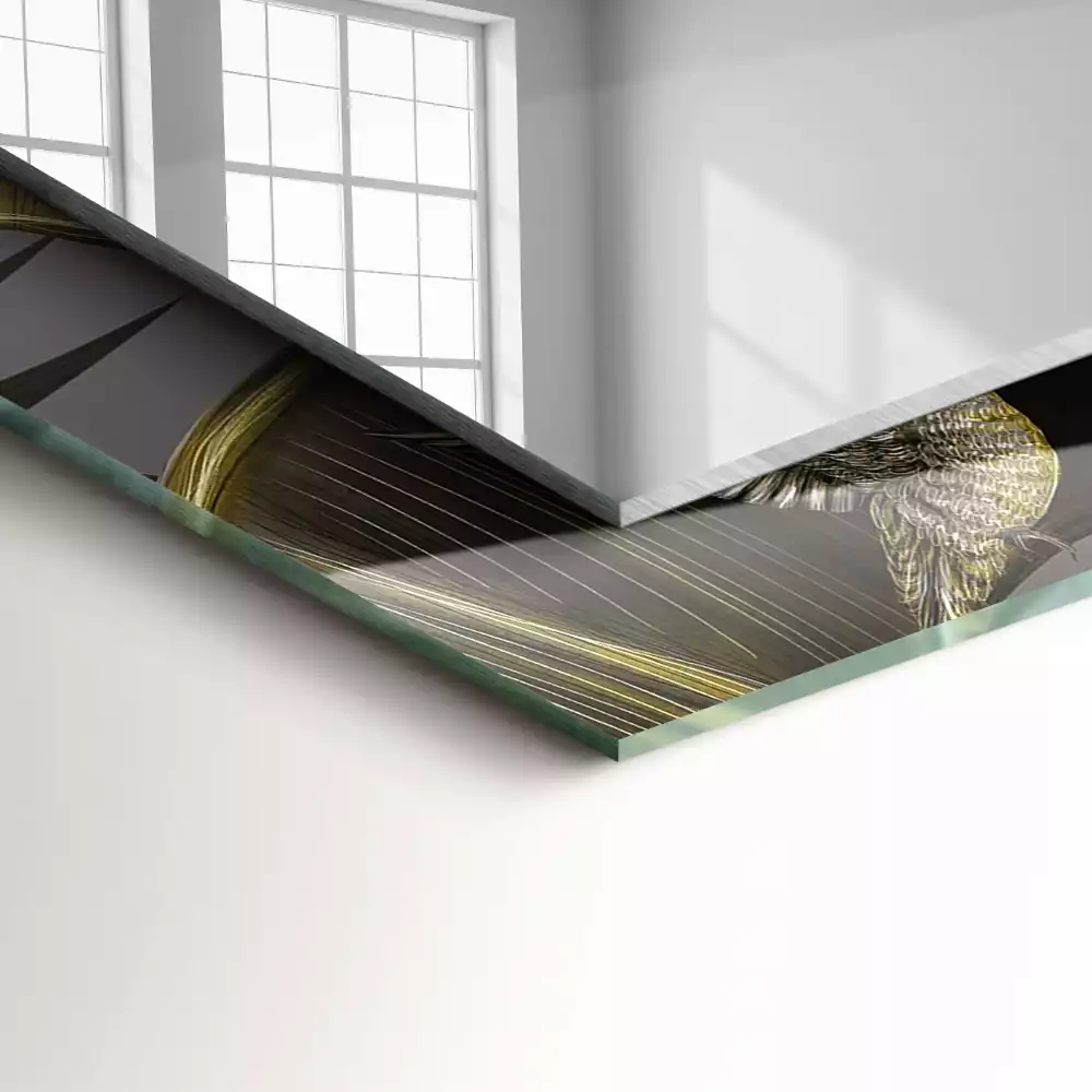 Decorațiuni perete cu oglindă Flori și colibri