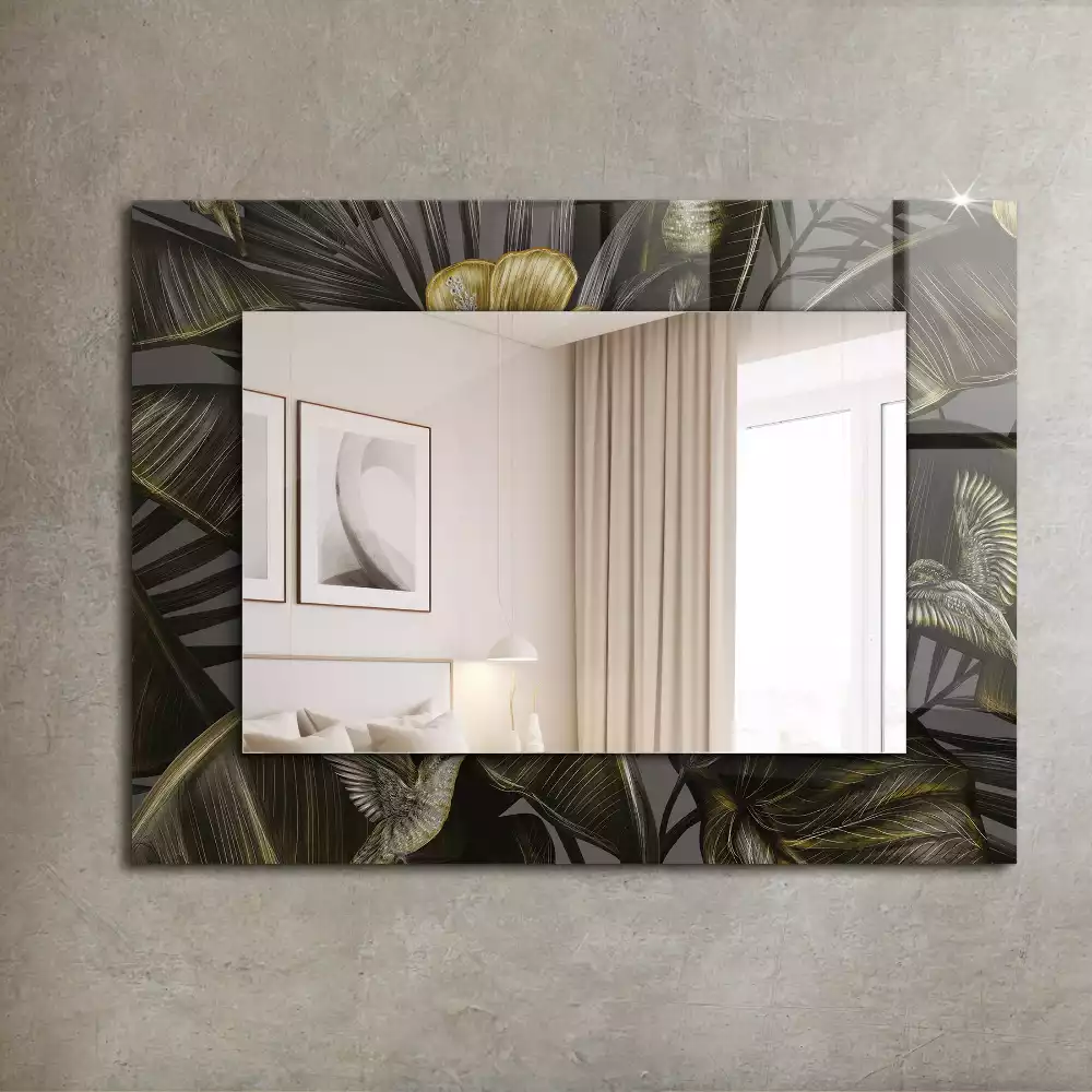 Decorațiuni perete cu oglindă Flori și colibri