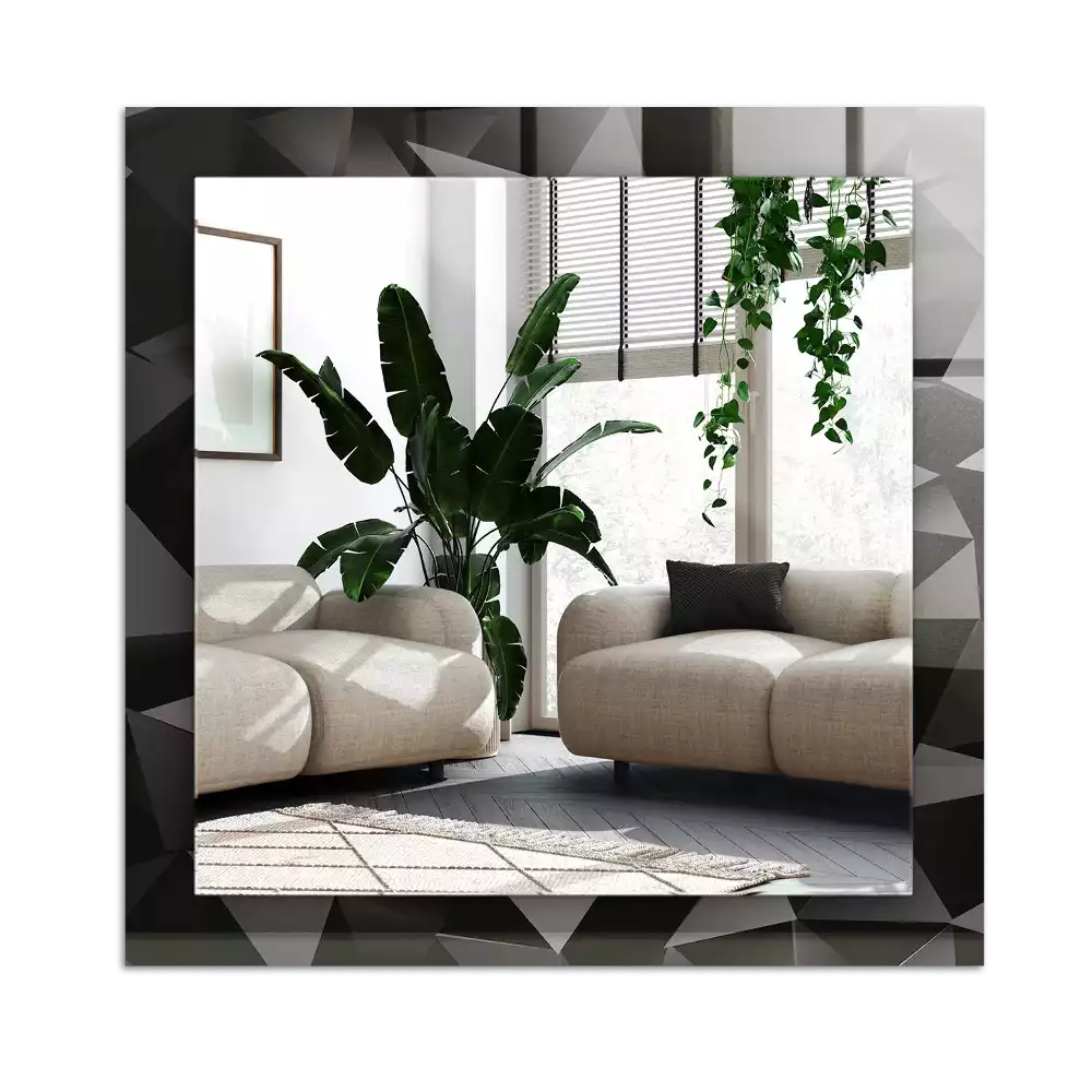 Decorațiuni de perete cu oglinzi Forme geometrice negre