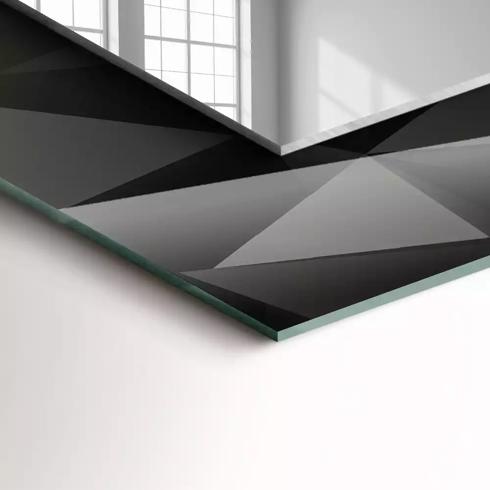 Decorațiuni de perete cu oglinzi Forme geometrice negre