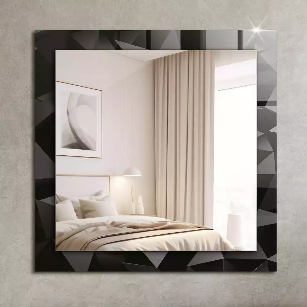 Decorațiuni de perete cu oglinzi Forme geometrice negre