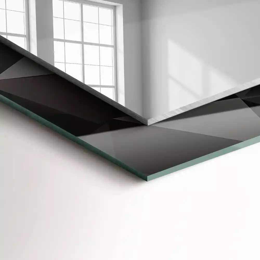 Decorațiuni de perete cu oglinzi Forme geometrice negre