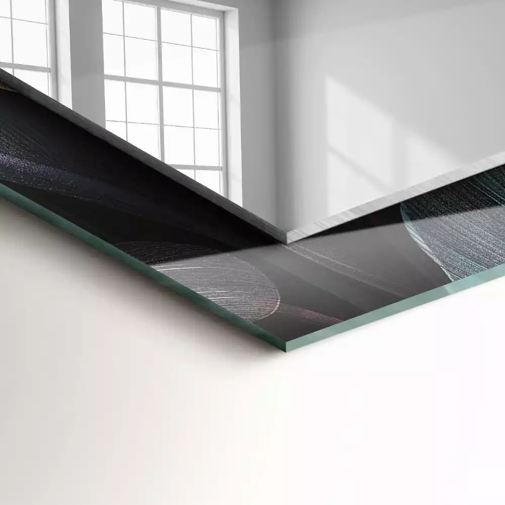 Decorațiuni perete cu oglindă Frunze colorate plante