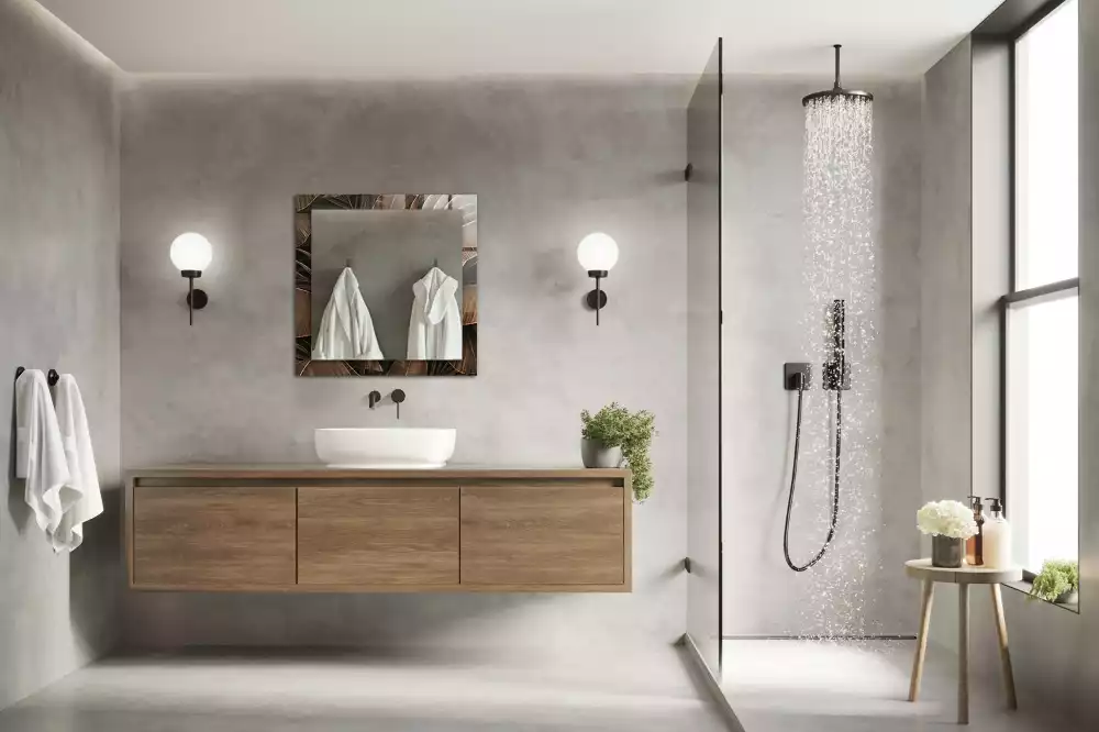 Oglindă imprimată Frunze tropicale