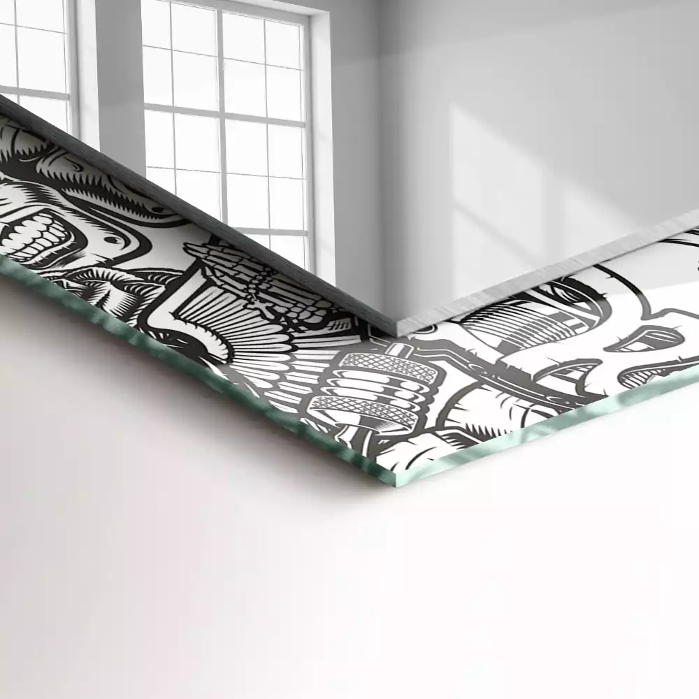 Decorațiuni de perete cu oglinzi Modele alb-negru