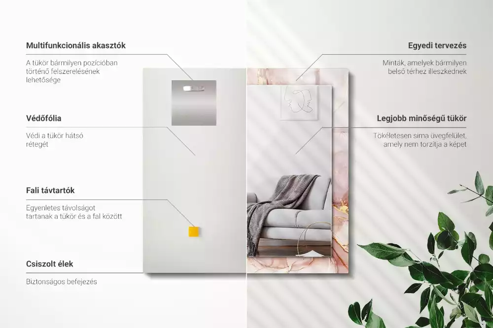 Oglindă imprimată Artă abstractă acuarelă