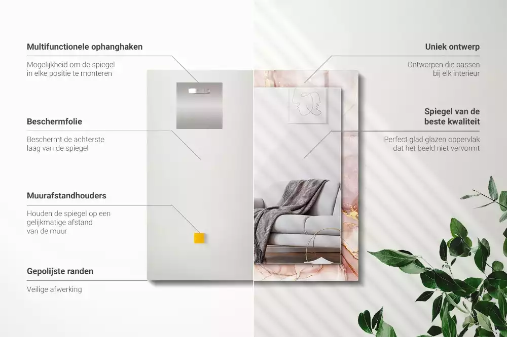 Oglindă imprimată Artă abstractă acuarelă