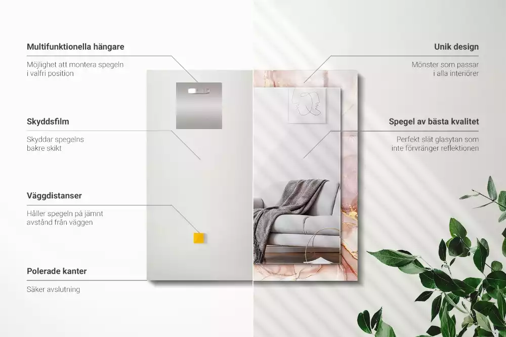 Oglindă imprimată Artă abstractă acuarelă