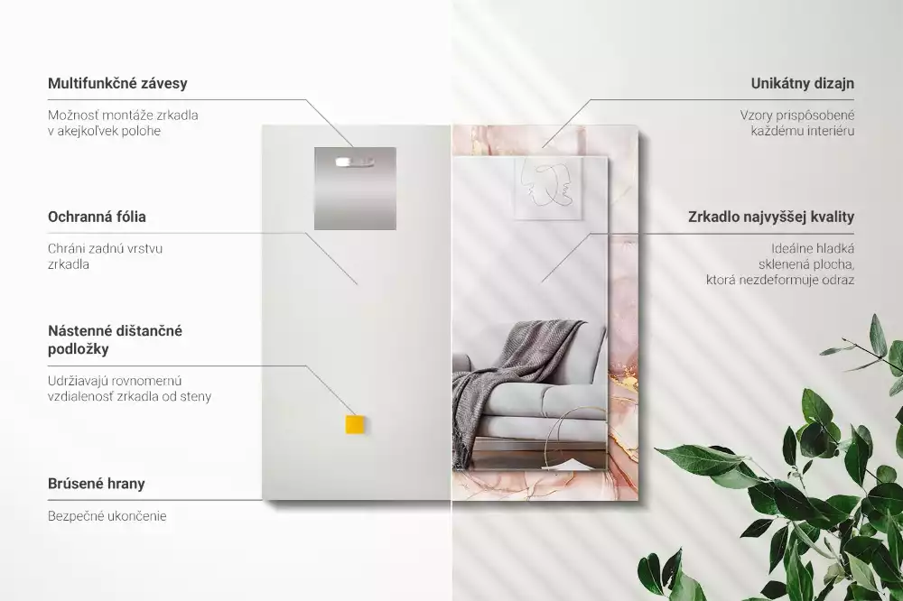 Oglindă imprimată Artă abstractă acuarelă