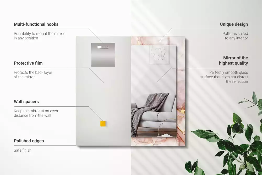 Oglindă imprimată Artă abstractă acuarelă