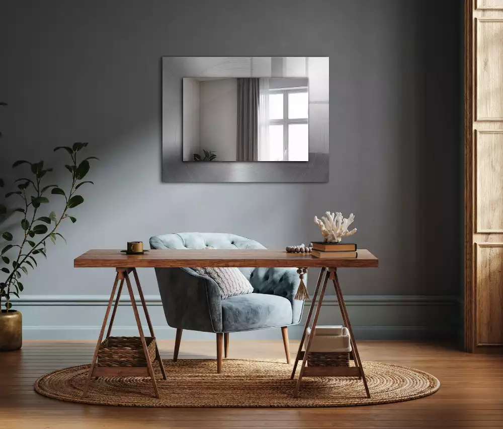 Decorațiuni de perete cu oglinzi Suprafață metalică rotundă