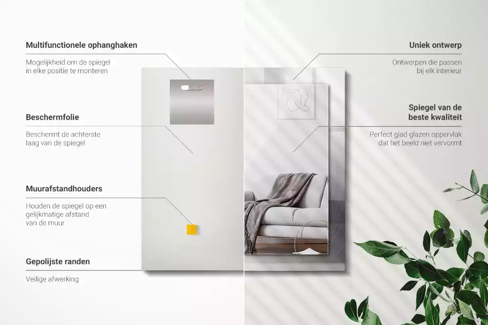 Decorațiuni de perete cu oglinzi Suprafață metalică rotundă