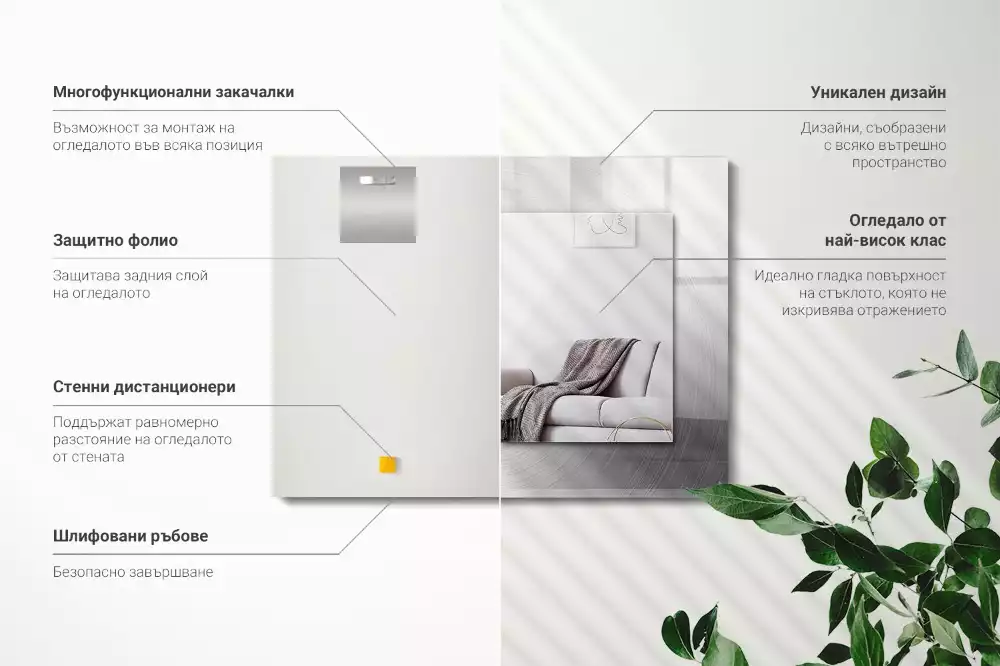 Decorațiuni de perete cu oglinzi Suprafață metalică rotundă