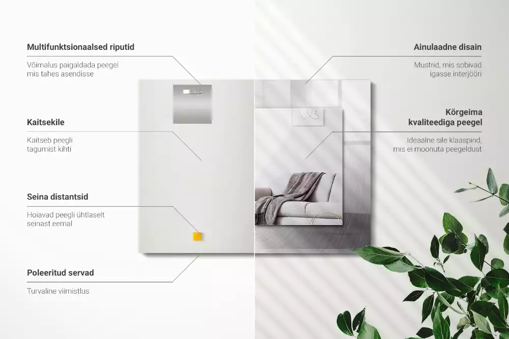 Decorațiuni de perete cu oglinzi Suprafață metalică rotundă