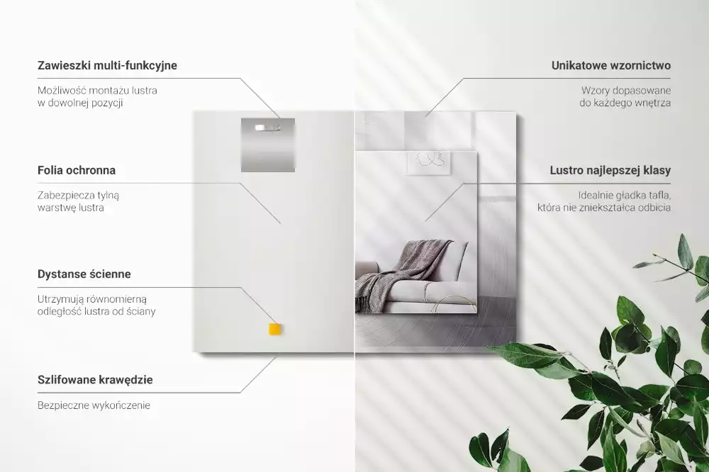 Decorațiuni de perete cu oglinzi Suprafață metalică rotundă