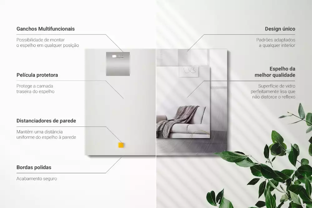 Decorațiuni de perete cu oglinzi Suprafață metalică rotundă