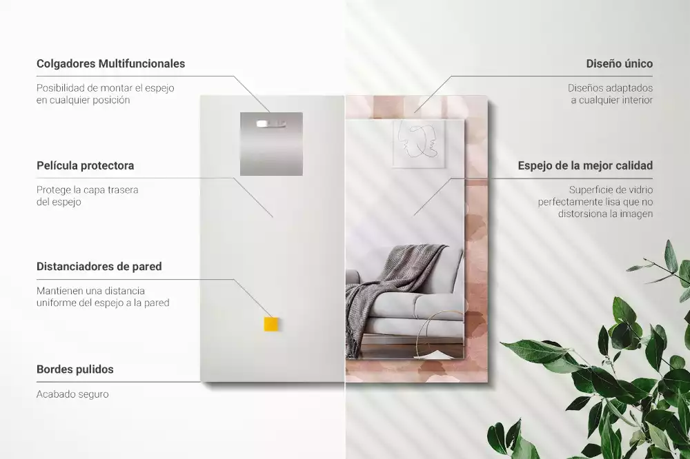 Oglindă imprimată Bujori flori