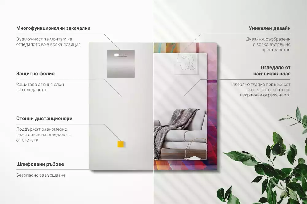 Decorațiuni de perete cu oglinzi Spirală abstractă colorată