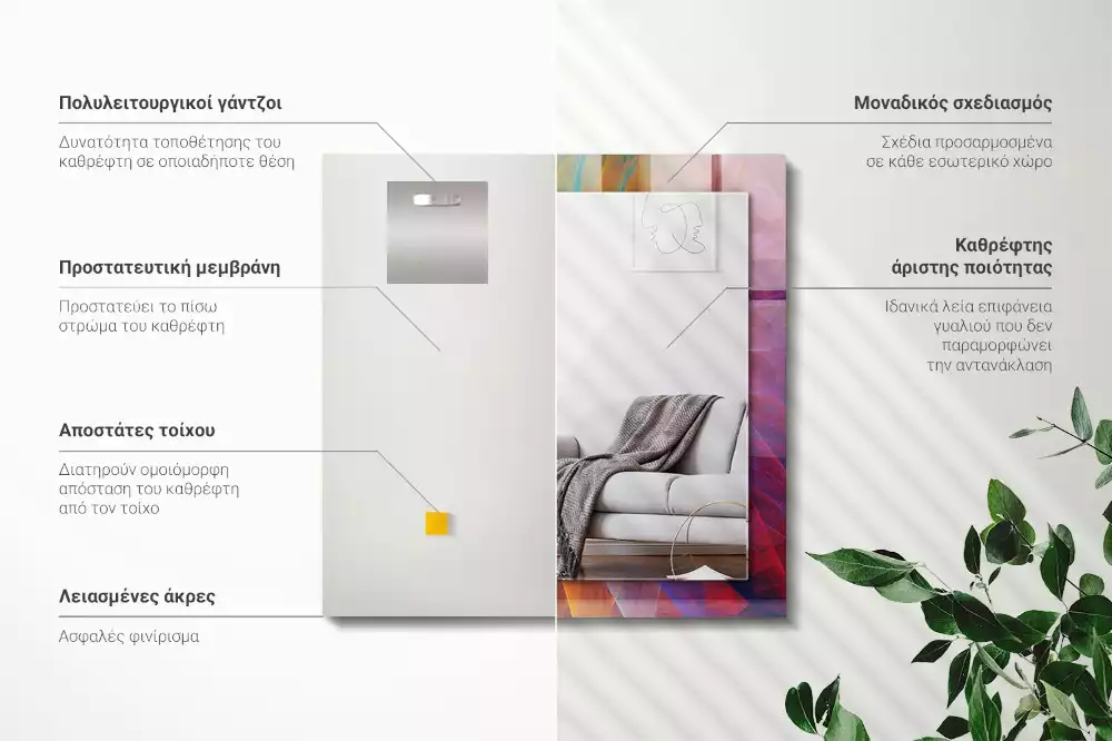 Decorațiuni de perete cu oglinzi Spirală abstractă colorată