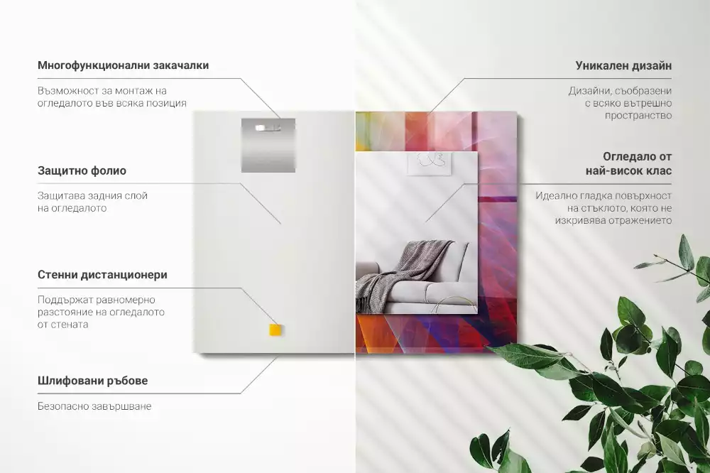 Decorațiuni de perete cu oglinzi Spirală abstractă colorată