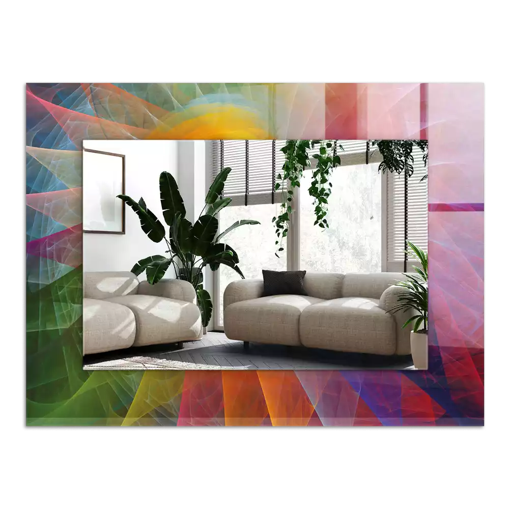 Decorațiuni de perete cu oglinzi Spirală abstractă colorată