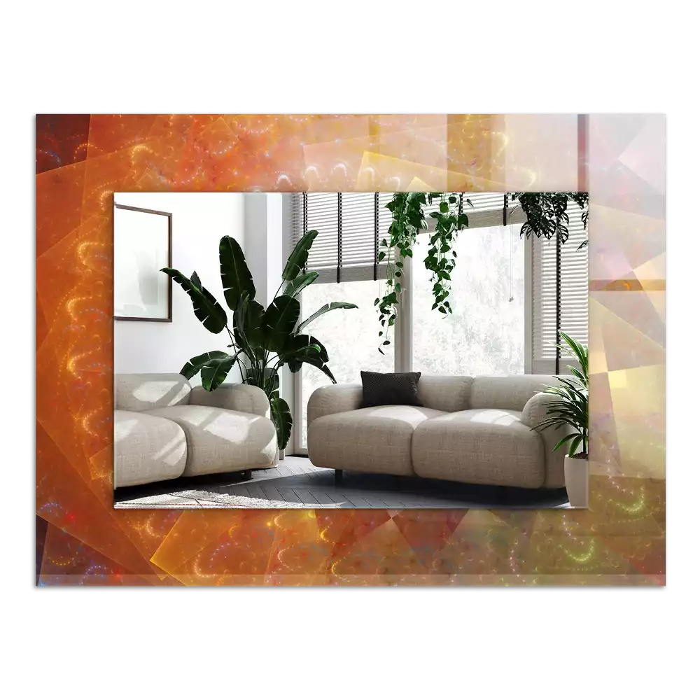 Decorațiuni perete cu oglindă Spirală fractală colorată