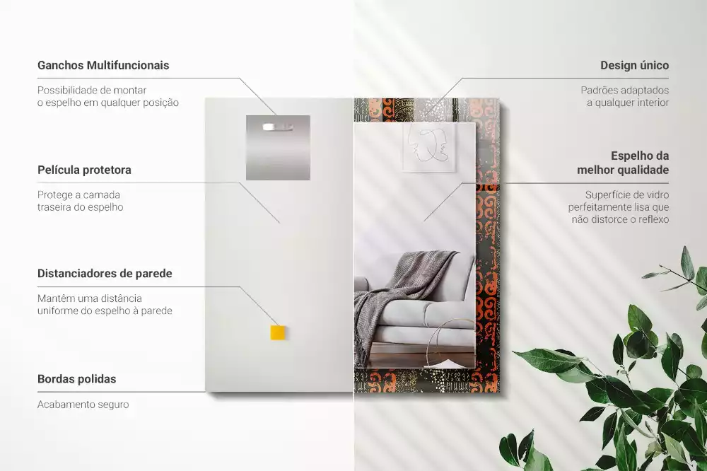 Oglindă imprimată Model etnic ornamental