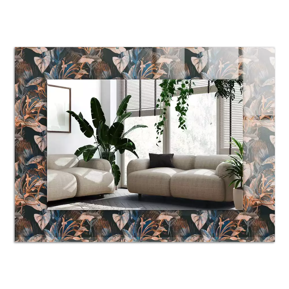 Decorațiuni de perete cu oglinzi Flori și frunze