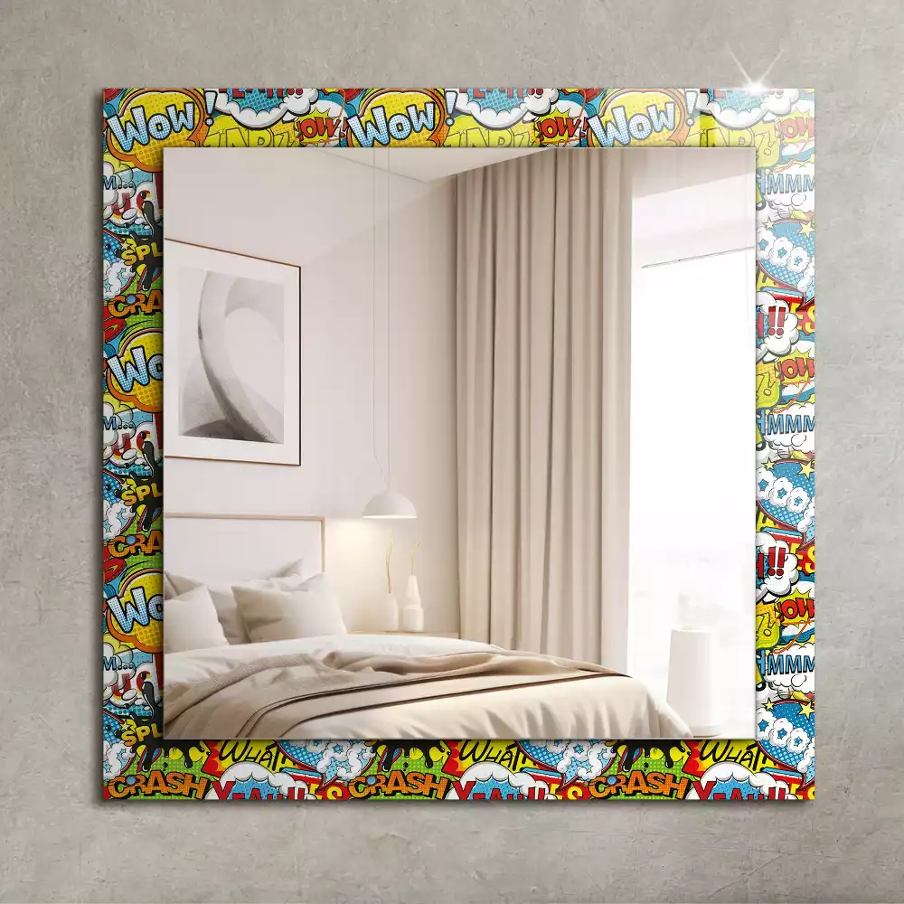 Oglindă imprimată Baloane de benzi desenate colorate