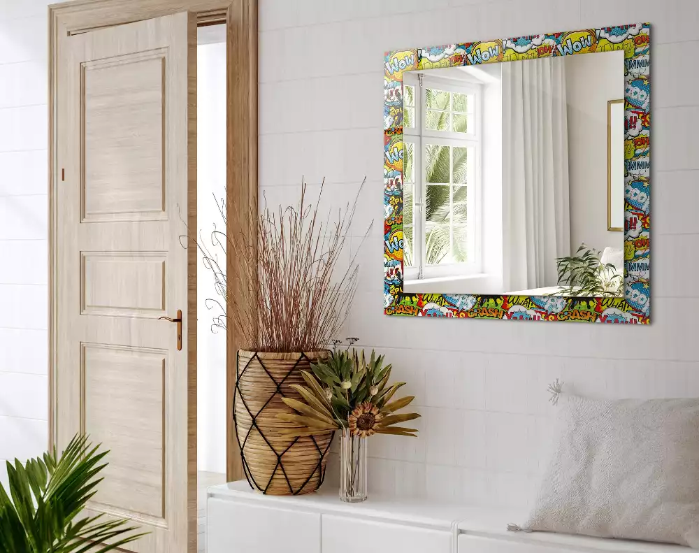 Oglindă imprimată Baloane de benzi desenate colorate