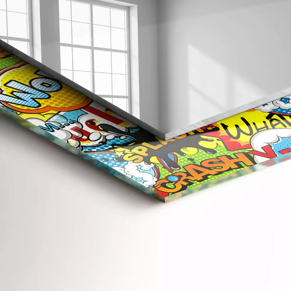 Oglindă imprimată Baloane de benzi desenate colorate