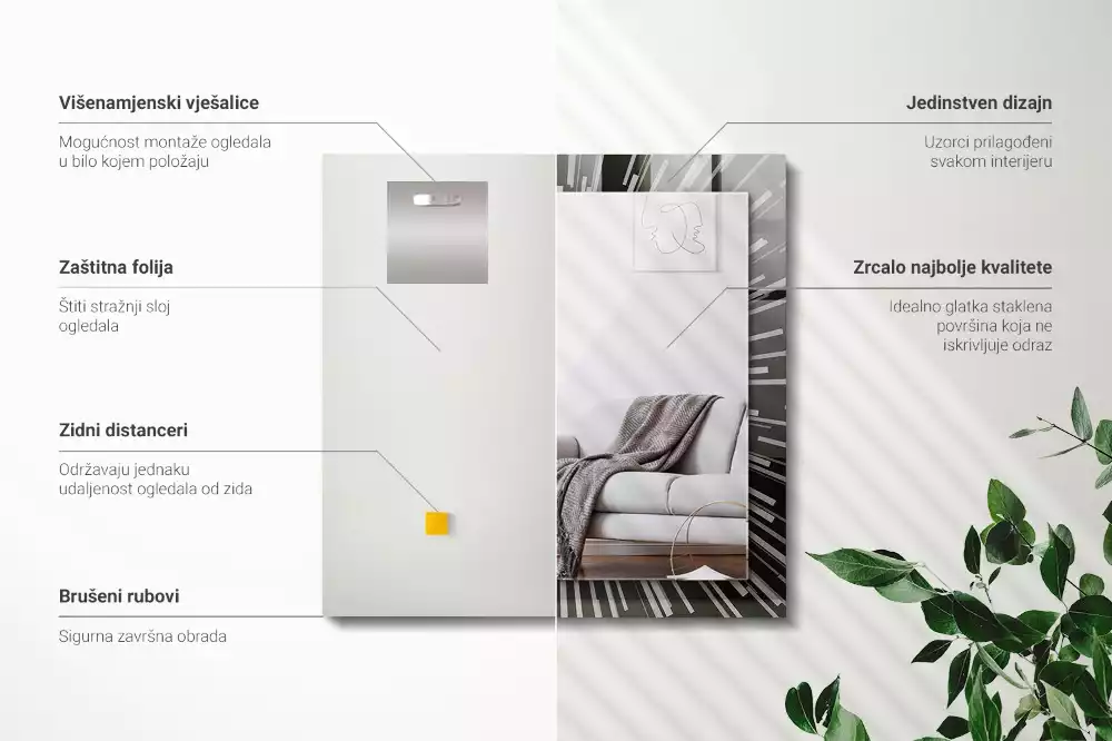 Decorațiuni de perete cu oglinzi Efect de viteză a luminii