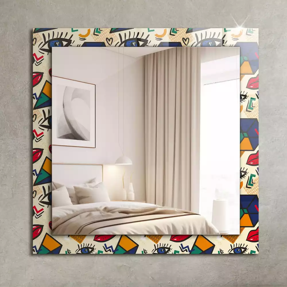 Decorațiuni perete cu oglindă Ochi buze forme