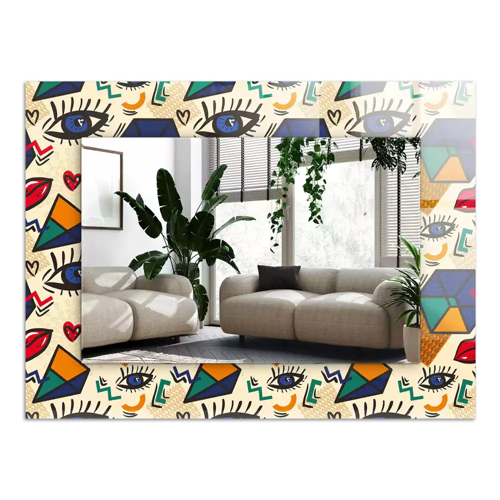 Decorațiuni perete cu oglindă Ochi buze forme