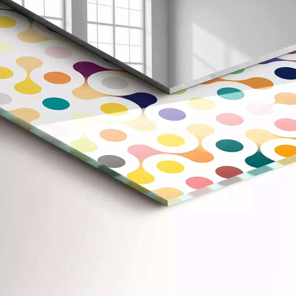 Decorațiuni de perete cu oglinzi Model geometric colorat