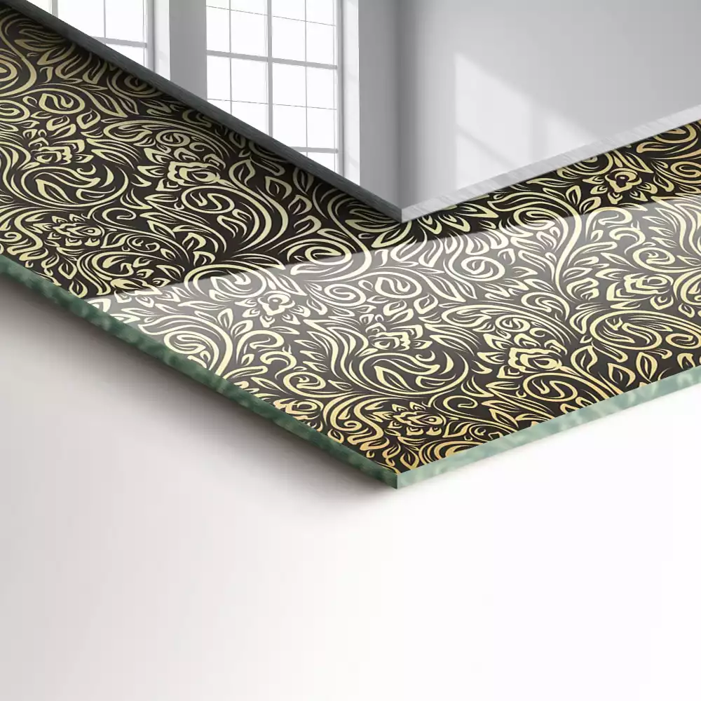 Decorațiuni de perete cu oglinzi Model ornamental auriu