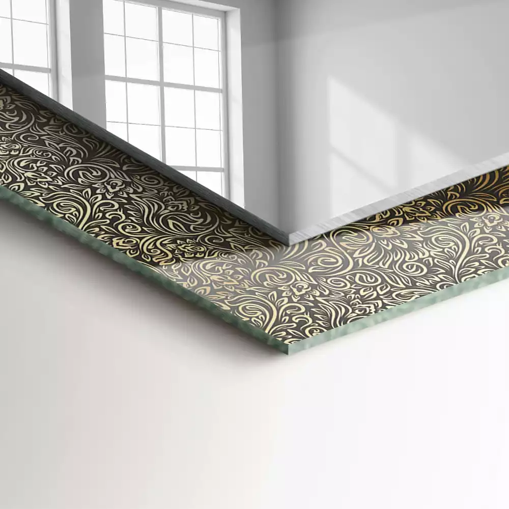 Decorațiuni de perete cu oglinzi Model ornamental auriu