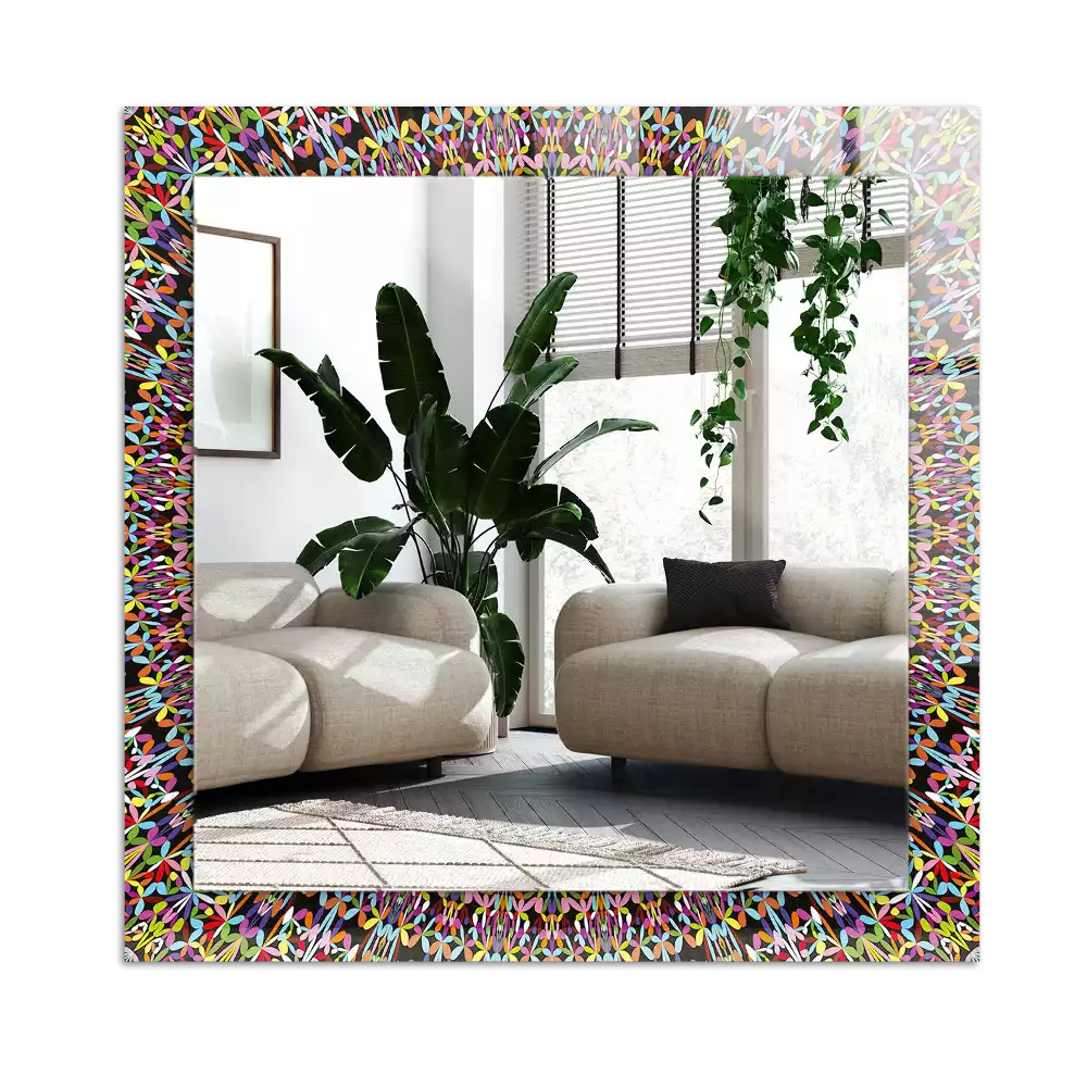 Decorațiuni perete cu oglindă Model mandala colorat