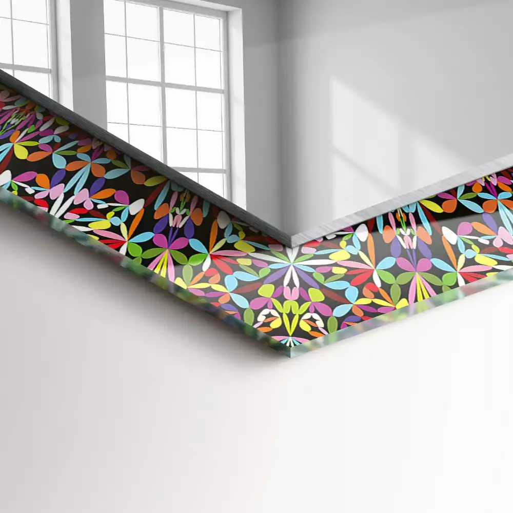 Decorațiuni perete cu oglindă Model mandala colorat