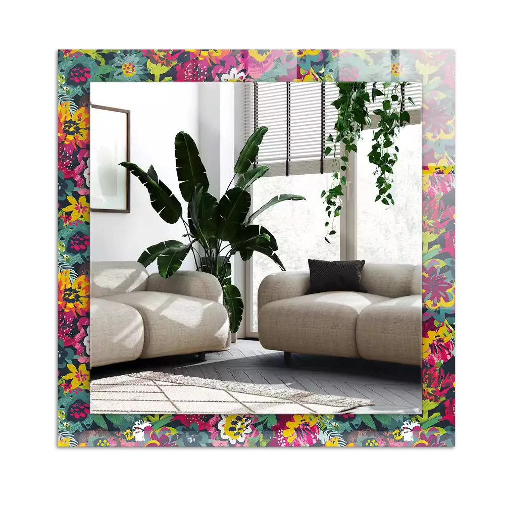 Oglindă imprimată Modele florale colorate
