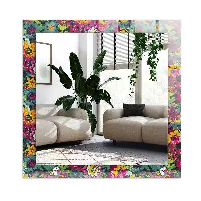 Oglindă imprimată Modele florale colorate