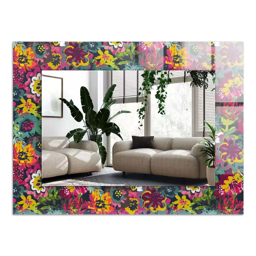 Oglindă imprimată Modele florale colorate