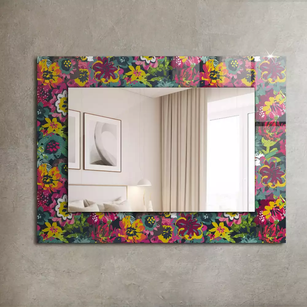Oglindă imprimată Modele florale colorate