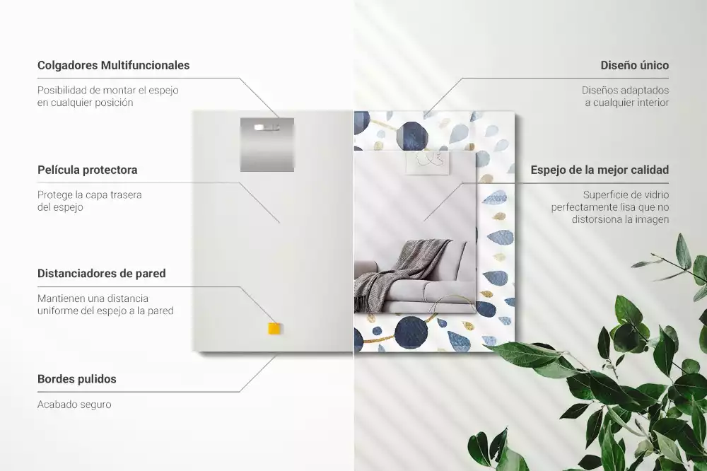 Oglindă imprimată Model mandala abstract