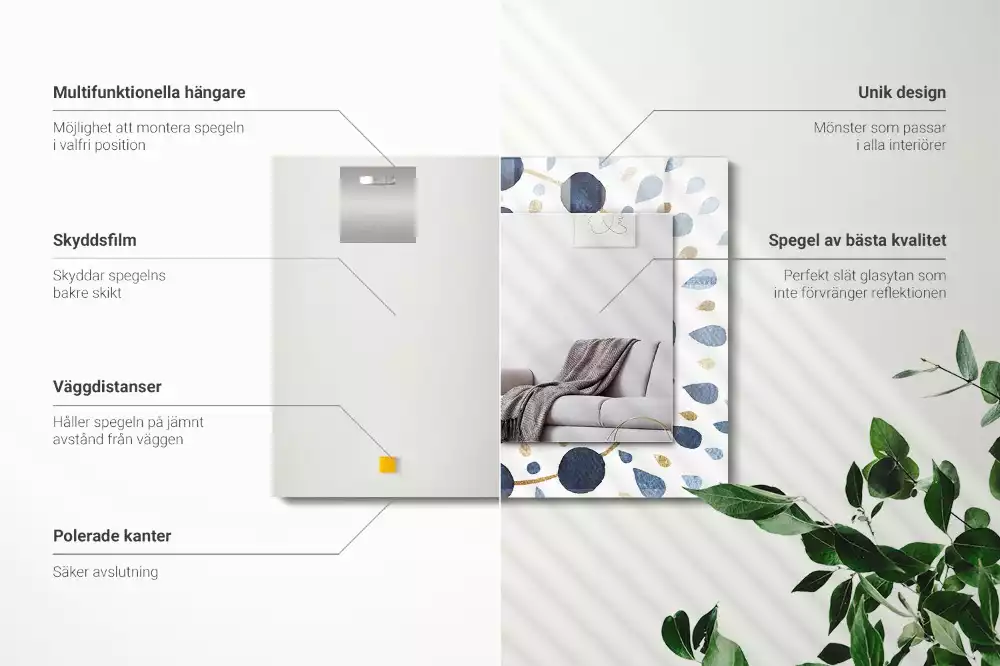 Oglindă imprimată Model mandala abstract