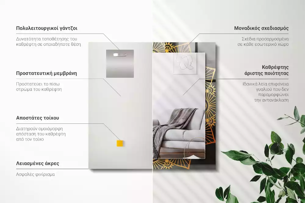 Decorațiuni de perete cu oglinzi Model mandala